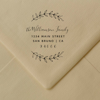 Tampons Encreurs Nom de famille de script personnalisé Adresse de r