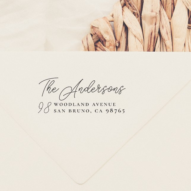 Tampons Encreurs Nom de famille du script et numéro de porte (Créateur téléchargé)