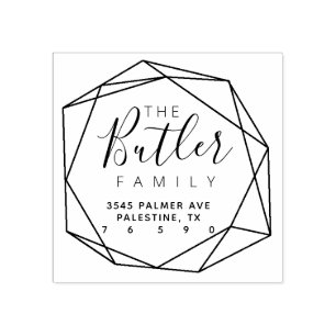 Tampons Encreurs Nom de famille Retour Adresse Dimond logo Self-ink