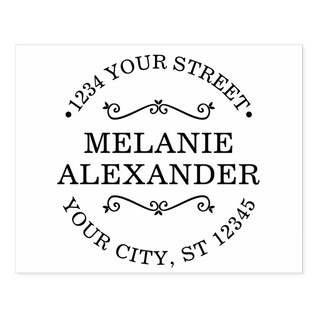 Tampons Encreurs Nom de l'emballage commercial Adresse de retour Mo (Impression)
