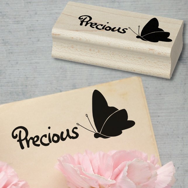 Tampons Encreurs Nom du symbole du papillon mûr Texte personnalisé  (Créateur téléchargé)
