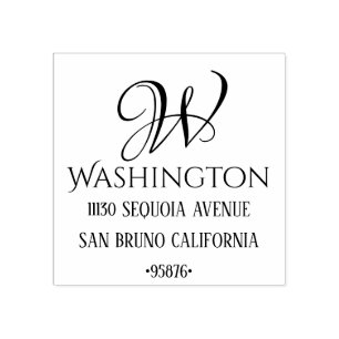 Tampons Encreurs Nom initial du monogramme personnalisé