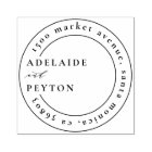 Nom Mariage classique et adresse de retour ronde