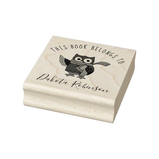 Tampons Encreurs Nom Personnalisé De La Chouette De Cartoon Cute Ce (Tampon)