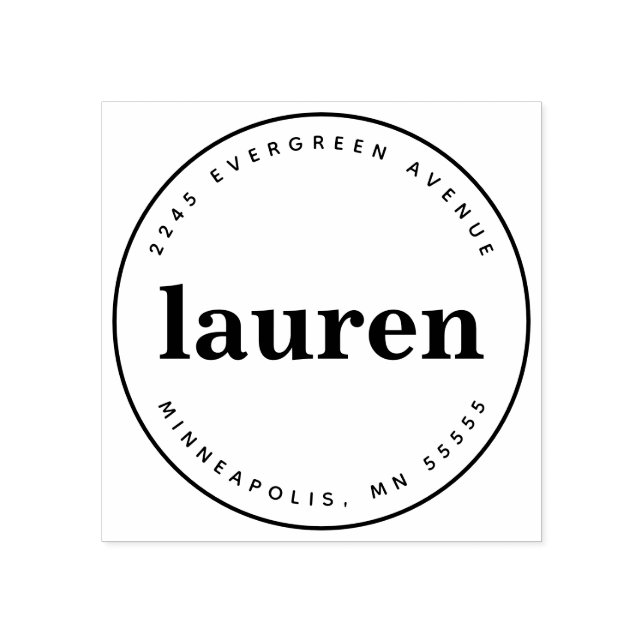 Tampons Encreurs Nom personnalisé en gras classique (Impression)