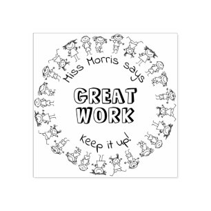 Tampons Encreurs Nom Personnalisé L'Enseignant Dit Grand Travail Ti