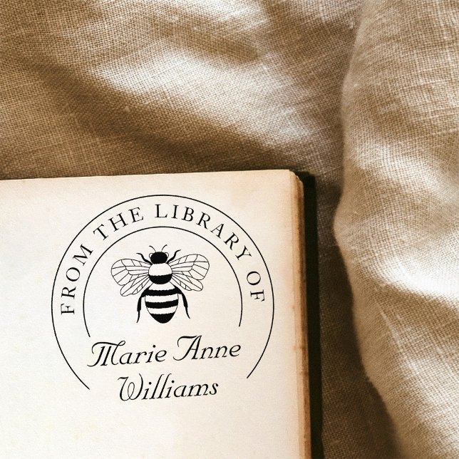 Tampons Encreurs Nom Personnalisé Moderne De La Bibliothèque De (Créateur téléchargé)