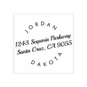 Tampons Encreurs Noms de couple Script moderne Adresse de retour