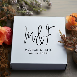 Tampons Encreurs Noms de script moderne Monogramme mariage