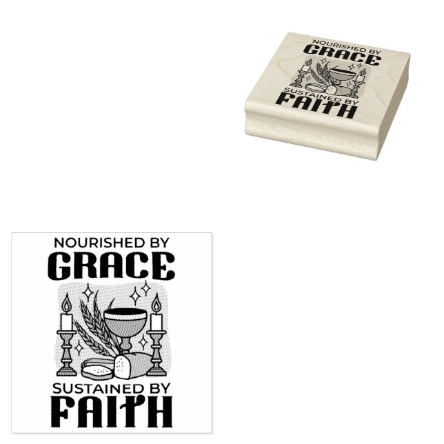 Tampons Encreurs Nourished by Grace, Sustained by Faith Design (Tamponné)