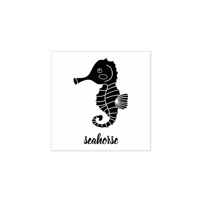 Tampons Encreurs Ocean Fish Silhouette Baby Seahorse (Impression)