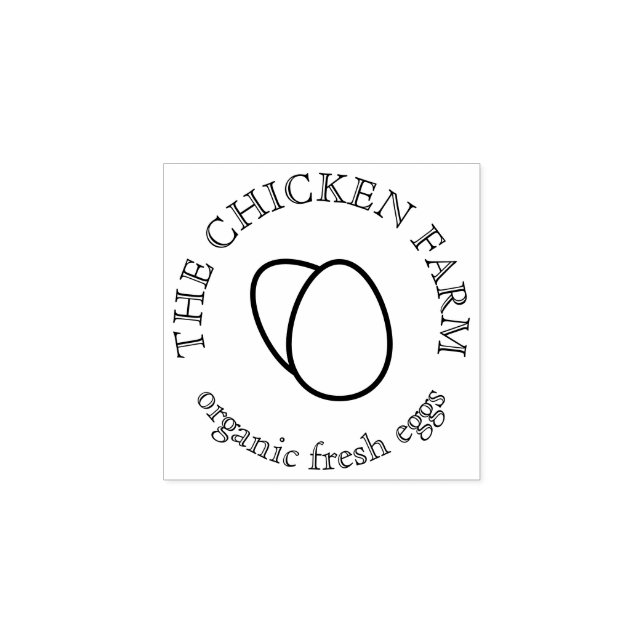 Tampons Encreurs Oeuf de la ferme de poulet (Impression)