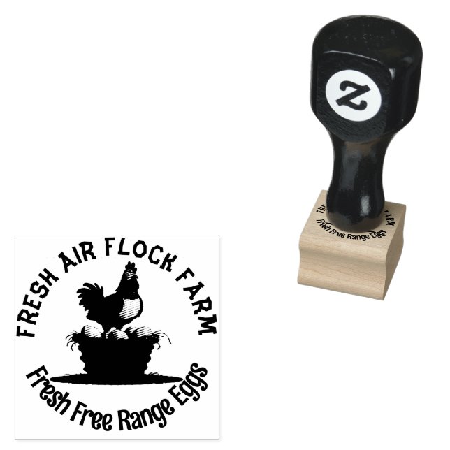 Tampons Encreurs Oeuf personnalisé Farmhouse Hen (Tamponné)