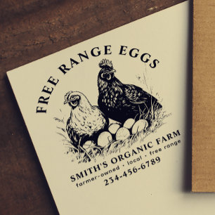 Tampons Encreurs Oeufs frais de ferme Hen & Oeufs