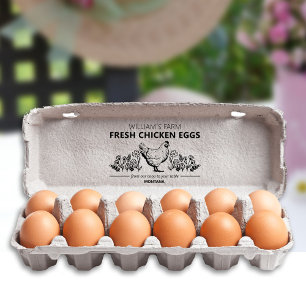 Tampons Encreurs Oeufs frais de ferme sur mesure, petite entreprise
