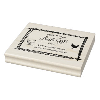 Tampons Encreurs OEufs frais Farmhouse de marque personnalisée | Ca