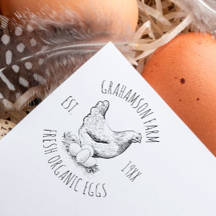 Tampons Encreurs Oeufs frais Ferme Rustique de haricots à main