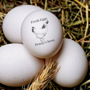 Tampons Encreurs OEufs frais Votre nom Poulets Poulets OEufs Timbre