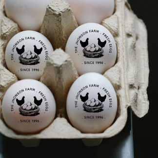 Tampons Encreurs OEufs frais Votre nom Poulets Poulets OEufs Timbre