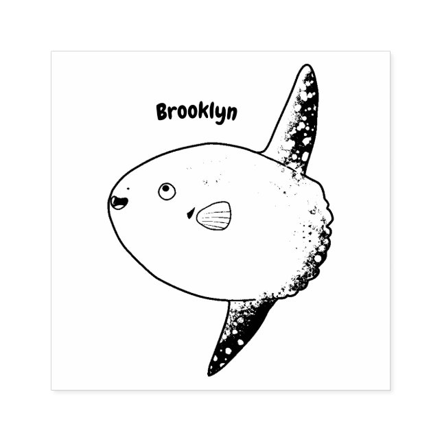 Tampons Encreurs Oiseau de mer mola mola mignonne caricature (Impression)