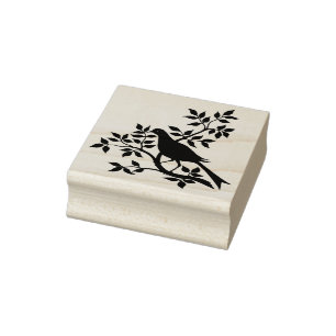 Tampons Encreurs Oiseau de timbre vintage sur une branche