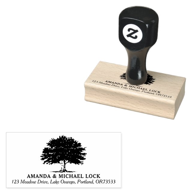 Tampons Encreurs Old Oak Tree Mariage Adresse de retour (Tamponné)