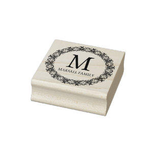 Tampons Encreurs Ornaments Monogrammed Modern Design