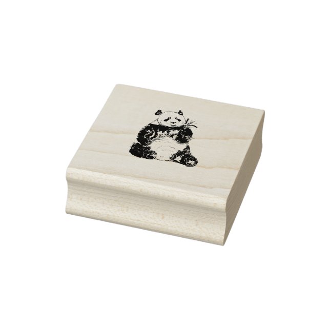 Tampons Encreurs Ours de panda chubby avec bambou (Tampon)