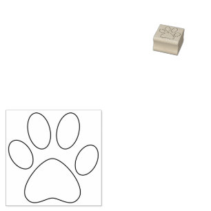 Tampons Encreurs Outline Empreinte de patte droit animal chat chien