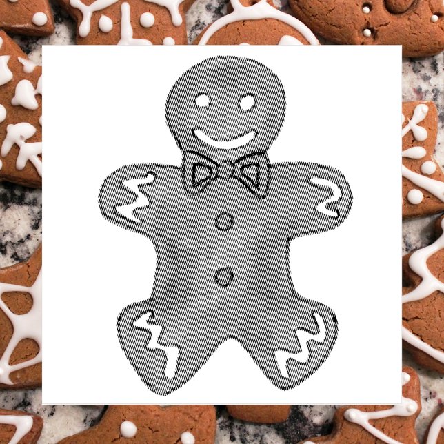 Tampons Encreurs Pain d'épices Homme Noël Cookie Vacances Cuisine (Gingerbread stamp)