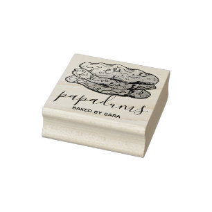 Tampons Encreurs Pains Croustillants Indiennes Papadum Fait Maison 