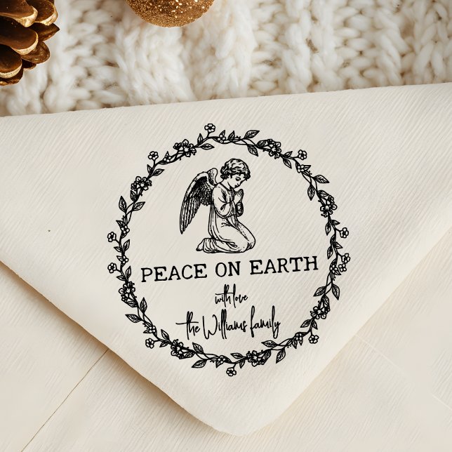 Tampons Encreurs PAIX SUR TERRE Angle dans la prière Noël chrétien (Créateur téléchargé)