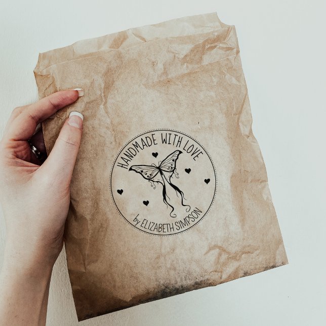 Tampons Encreurs Papillon moderne personnalisé fait main avec amour (Créateur téléchargé)