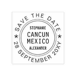 Tampons Encreurs Passeport Enregistrer la date Destination Mariage