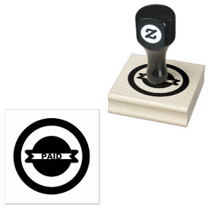 Tampons Encreurs Payé sur mesure Bureau Comptables Business Green