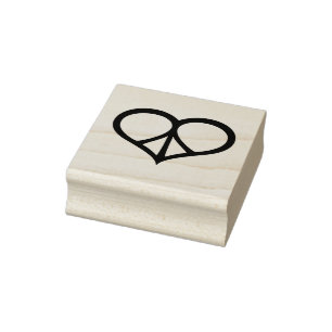 Tampons Encreurs Peace & Love Heart Wood Art Timbre