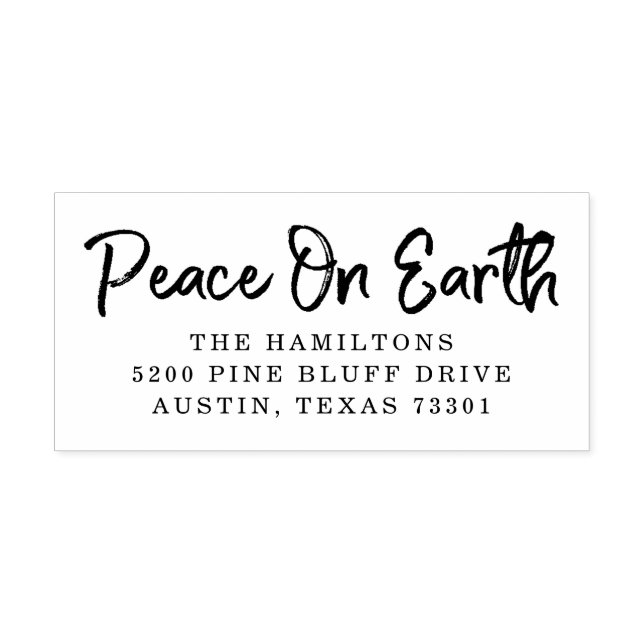 Tampons Encreurs Peace On Earth Holiday Adresse de retour Timbre en (Impression)
