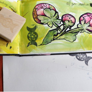 Tampons Encreurs Pentagramme de déesse de la lune triple