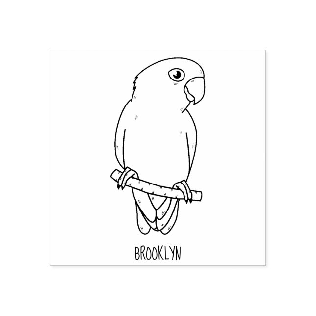 Tampons Encreurs Perroquet de caricature mignon lovebird (Impression)