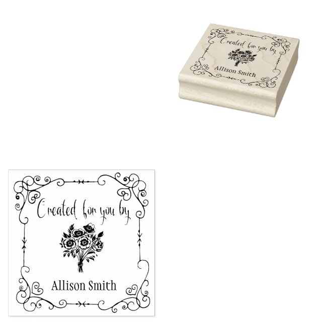 Tampons Encreurs Personnalisé Créé pour vous par Wood Stamp (Tamponné)