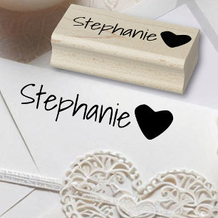 Tampons Encreurs Personnalisé Cute Simple Heart Name Custom Word