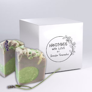 Tampons Encreurs Personnalisé fait à la main avec amour, Floral