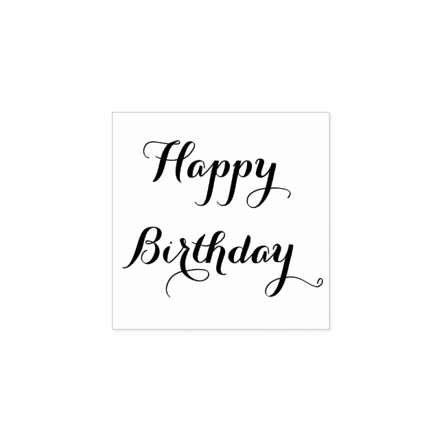 Tampons Encreurs Personnalisé Joyeux Anniversaire Salutation Élégan (Impression)