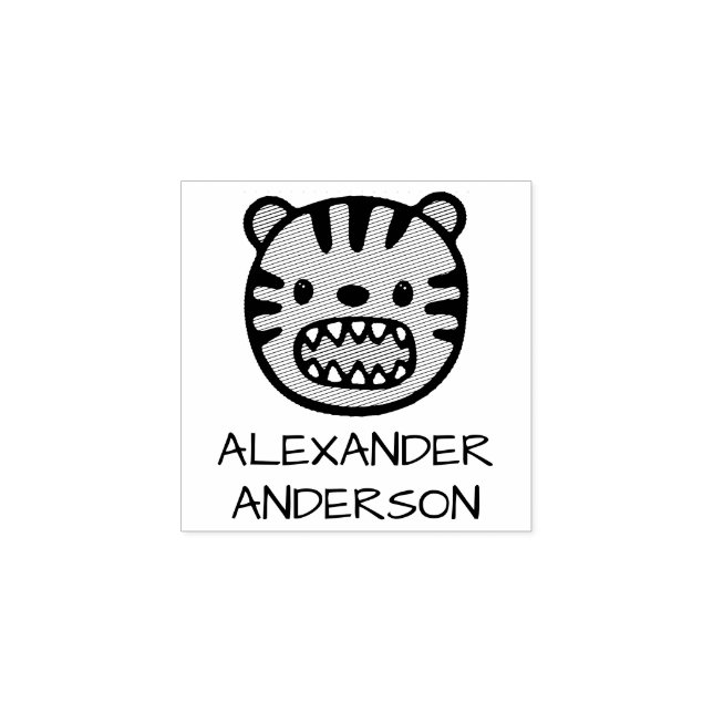 Tampons Encreurs Personnaliser le tigre rugissant (Impression)