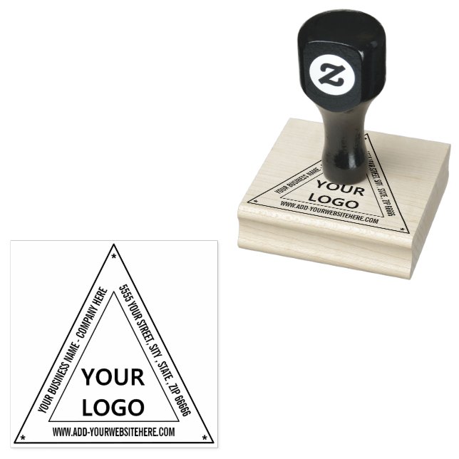 Tampons Encreurs Personnalisez Votre Logo Adresse Triangle Caoutcho (Tamponné)