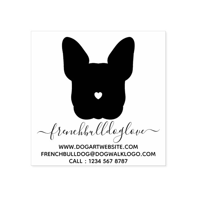 Tampons Encreurs Pet Sitter Dog Walker Français Buldog (Impression)