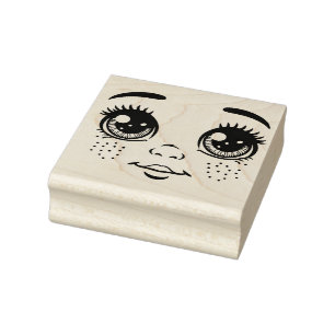 Tampons Encreurs Petit garçon Doll Face tache l'encre Original Art