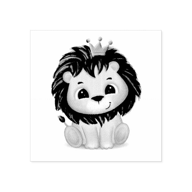 Tampons Encreurs Petit Prince Lion Boy Baby shower (Impression)