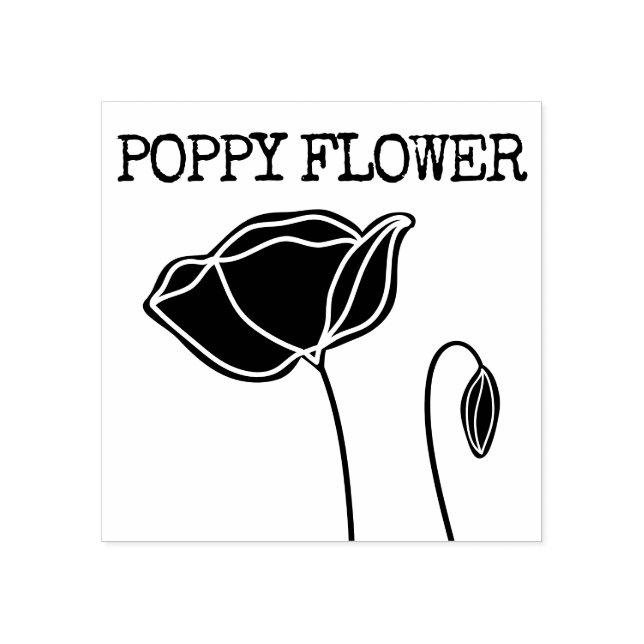 Tampons Encreurs Petite fleur de coquelicot (Impression)