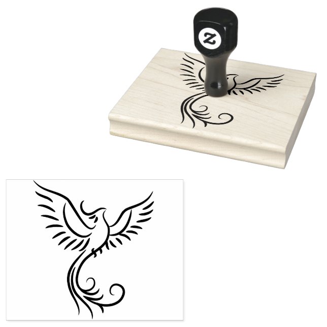 Tampons Encreurs Phoenix Flames Animal Mystical Bird Emblem (Tamponné)